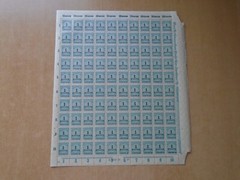 Germany – SG316 1M DM greenish blue 1923. 10 x complete sheets of 100 stamps.