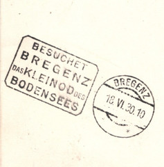 GRAF ZEPPELIN Air AN BORD 1m Card 1930 *BESUCHET BREGENZ* Cachet Zürich KZ145