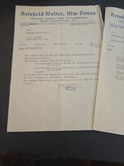 Post WW2 WWII German Document Lot Female War Wounded Caregiver References 1950