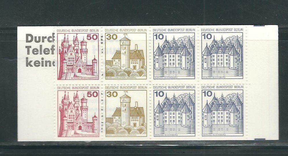 Germany Michel MH 10a Castles .Complete Booklet . MNH …