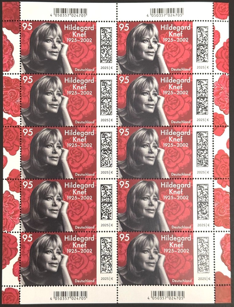 FRG DECEMBER 2025 SHEET ** Mi 3938-3941 CHOICE KNEF STUMBLING BLOCKS SHEET GERMANY