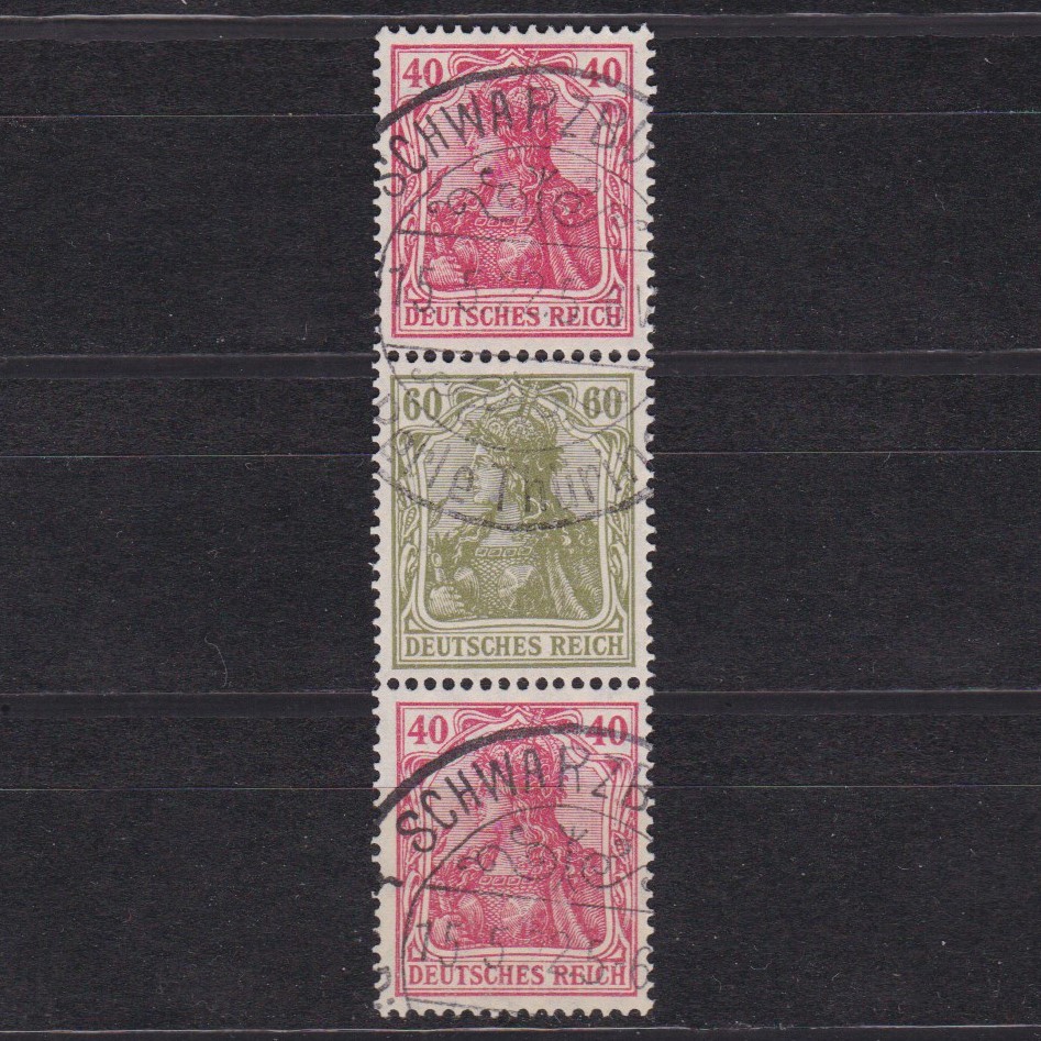 GERMANY 1921, Mi# S24, CV €500, Definitive combination from booklet, Used