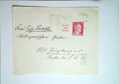 Germany 1944 Cover – 12pf Hitler w/ NSV Label (I) – Z665