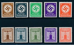 Selection Stamp Germany Official WWII War Era Fascism Occupation Eagle MNH 3