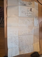 1874 postal history letter cover Letter sheet to montpellier france.contraband