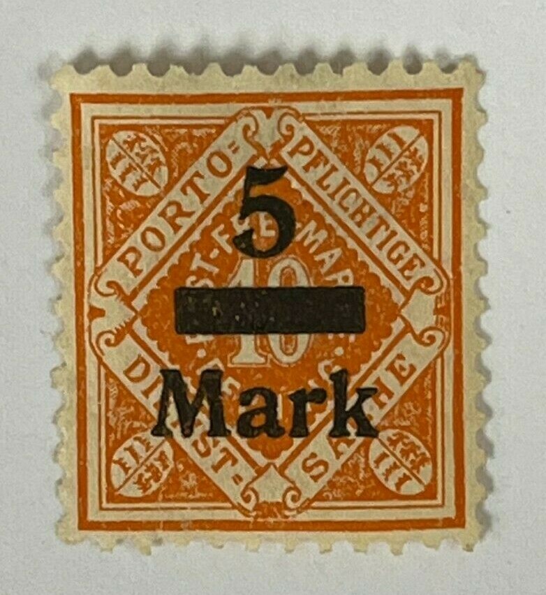 Germany Revenue Stamp Surcharge – Porto Pflichtige Sache (Mint Hinged H OG) X15
