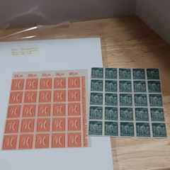 Lot of Weimar Republic Stamps from 1920s Germany, including 40 Pfennig Stamps