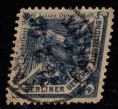 Berlin Local Post 1890s 3p Ultra (Dark Blue) Used – S45880