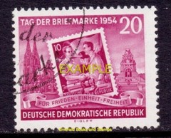 EBS East Germany DDR 1954 – Stamp Day – Tag der Briefmarke – Michel 445 – CTO