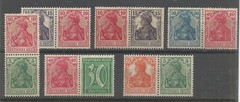 Germany Deutsches Reich 1900s Sc 65–97 Germania mint pairs MVLH/MH/VG/F