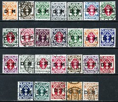 Stamps Danzig, Scott # O1-O27 used, complete set