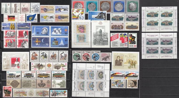 East Germany GDR DDR 1986 – complete year set + 2 minisheets – MNH