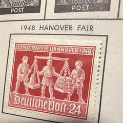 Germany 1948 Exportmesse Hannover Fair 24 Red Postage Stamp MNH Uncertified