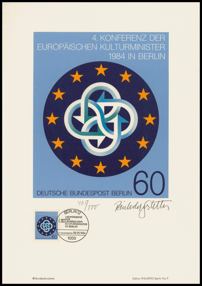 ART-EDITION 1984 BERLIN 721 KONFERENZ EUROP. KULTUSMINISTER – HAND-SIGNED !!!