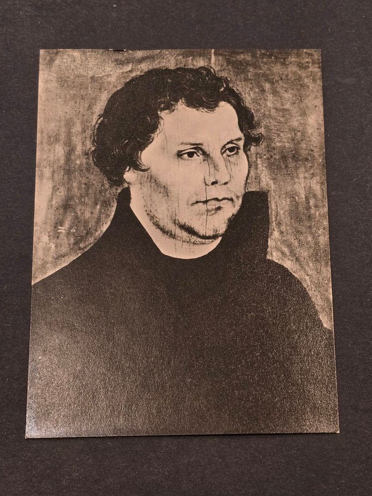 Post WW2 DDR Art Postcard Martin Luther Lucas Cranach Die Wartburg East Germany