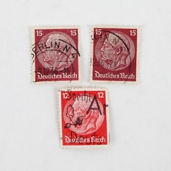 Lot Of 10 Germany Hindenburg 3/5/6/8/12/15/20/25 Pfennig Stamps Used 1930s