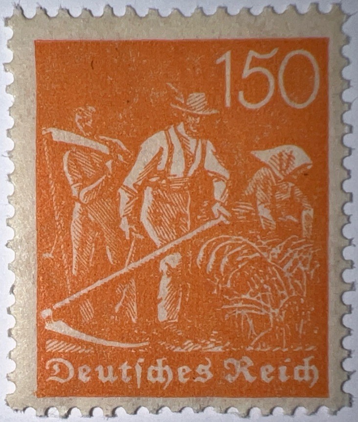 Travelstamps: 1922 Germany Deutsches Reich 150pf Stamp Scott #175/Mi 189 MOGNH.