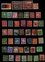 Job Lot ot 46 German Stamps 1920’s-1980’s Some Over Prints Bundle Mixed VFU