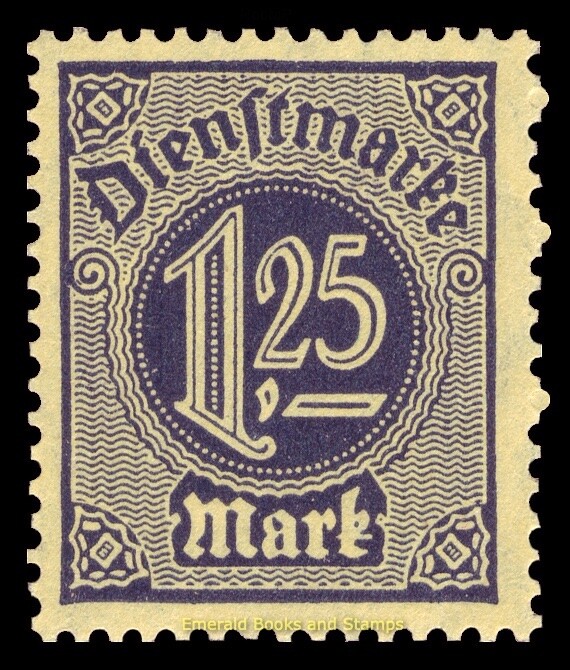 EBS Germany 1920 – Official – 1 Mark – Michel Dienst 31 – MNH**