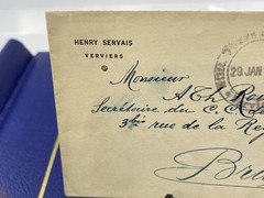1918 German Occupation Belgium Overprint Verviers to Brussels WWI.