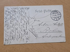 WWI Imperial German Soldiers Military Feldpost Humor Postcard Early War 1914