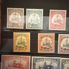 Full set of German occupancy stamps from 1900 Deutsch NeuGuinea
