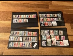 German DDR 1952 Mi 327-341 used 1952 MNH MH & used 4 cards