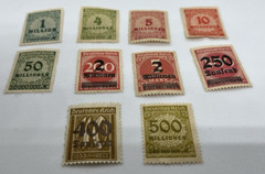 Germany 1923 Hyperinflation Stamps – Lot of 10, High Denomination Millionen