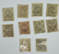 Germany Inflation Stamp Lot of 10 – 1922–1923 Tausend & Mark Era – Unused