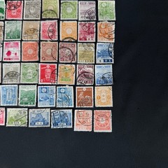 Lot of 48 Japan Stamps Lot Vintage Sen Empire Postage Collection Mixed