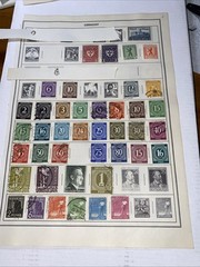 GERMANY ~several (76) German Stamps c.1920’s Full Page 2 Sides