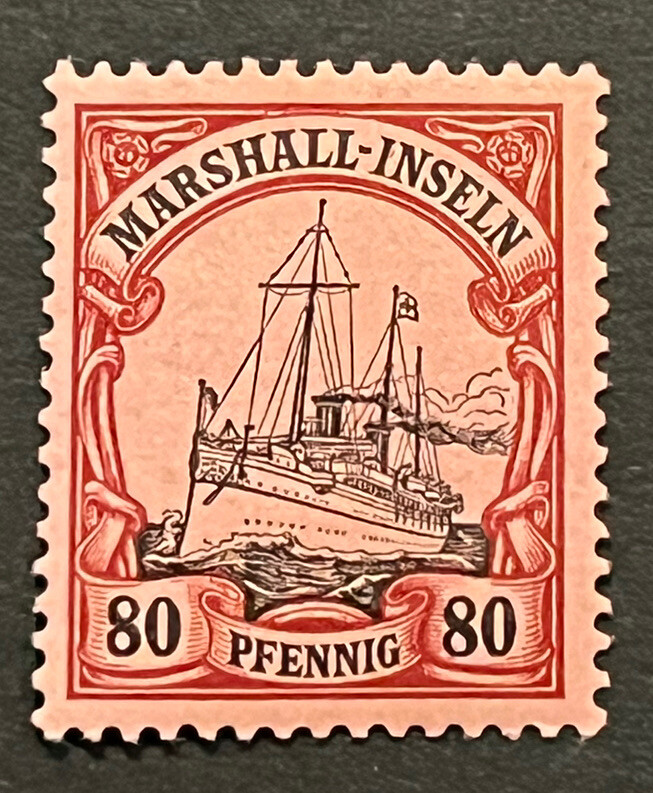Travelstamps: GERMANY MARSHALL ISLANDS STAMPS Kaiser’s Yacht 80pf MOGH UNWMK