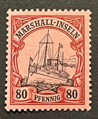 Travelstamps: GERMANY MARSHALL ISLANDS STAMPS Kaiser’s Yacht 80pf MOGH UNWMK