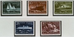 German Area – Danzig Sc B28-32 NH issue of 1938 – Ships