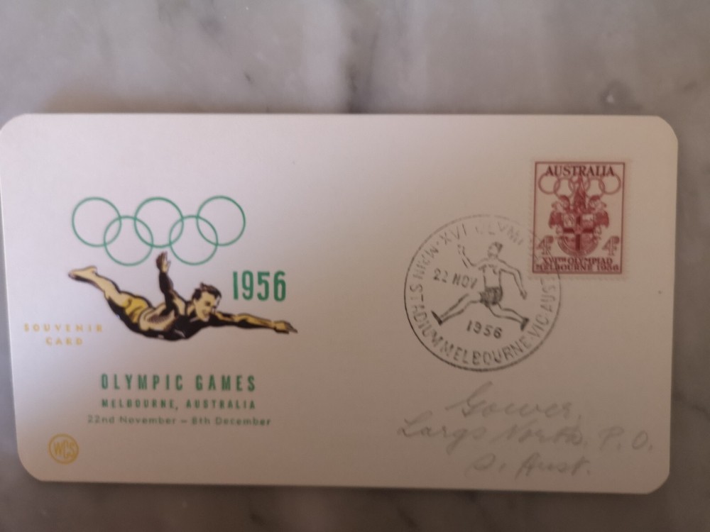 COVER AUSTRALIA XVI OLYMPIAD MELBOURNE 1956 ATHLETICS (F5841)