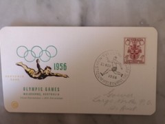 COVER AUSTRALIA XVI OLYMPIAD MELBOURNE 1956 ATHLETICS (F5841)