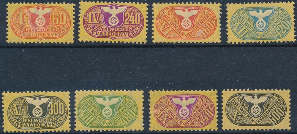 Stamp Germany Revenue WWII Fascism War War Era Medical Selection MNH
