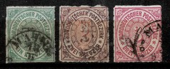 Northern Germany Confederation – NDP 1868 set Mi 7/9 ☀ Used