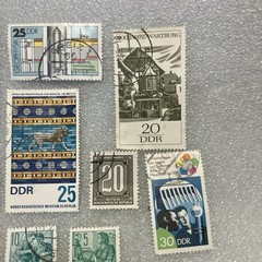 18 USED mixed varied Vtg. 1950-1990 DDR East Germany stamps; $1 Ships/A DEAL!