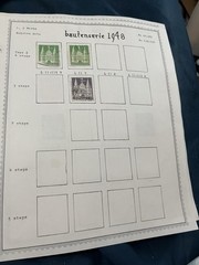 21 ALBUM PAGES BAUTENSERIE 1948 SORTED USED 1149
