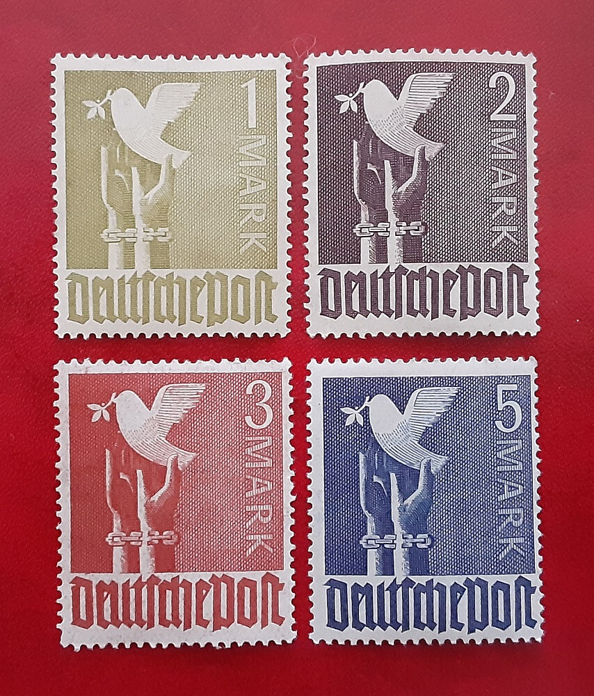 Germany JOINT TRIZONE 1947-1948 MH Peace Dove Mi 959a-62a Sc 574-7 Yt 49-52 2986