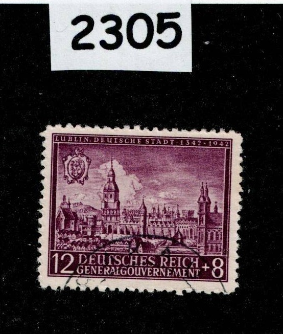 Used Stamp Sc NB15 General Government Warsaw Lublin Cracow Poland WWII #2305
