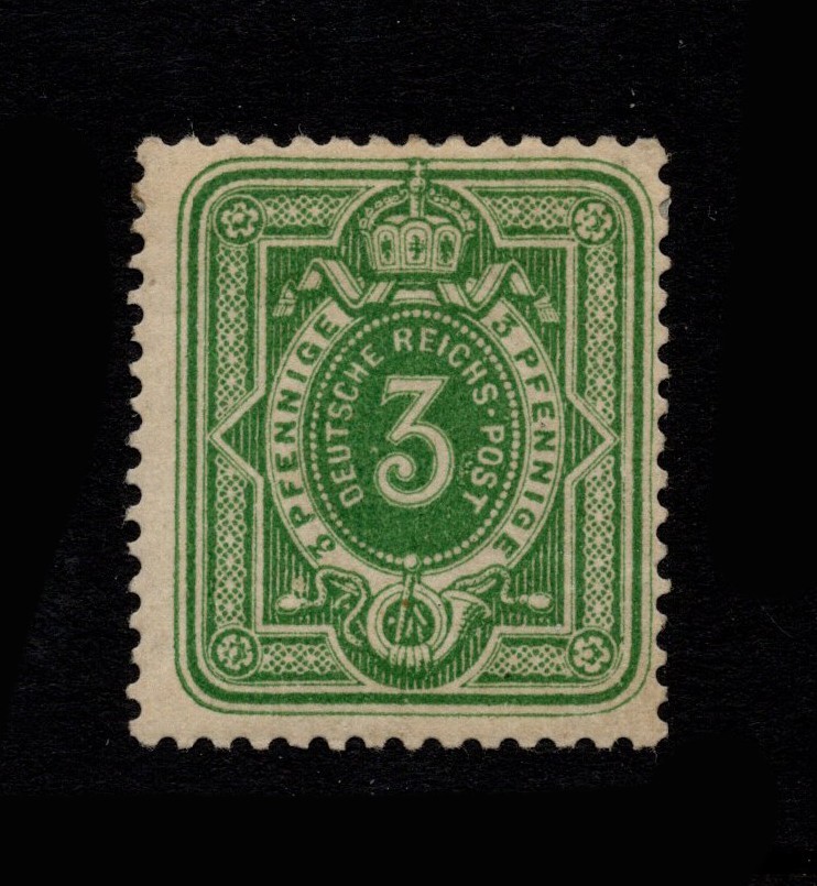 GERMANY 1875 3pf YELLOW-GREEN, SG 31a, FRESH MINT, CAT. £160
