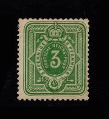 GERMANY 1875 3pf YELLOW-GREEN, SG 31a, FRESH MINT, CAT. £160