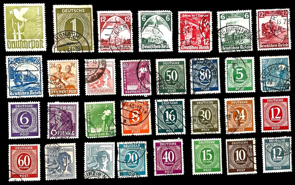 Early Classic German’s Postage Stamps 1935-48 Used VG