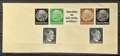 1939-41 German Stamps on card Hindenburg and Hitler Mi DR EG1 and 781a nice /794