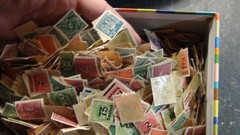 Stampsweis Germany Inflation Era mix in shoe box loads of stamps