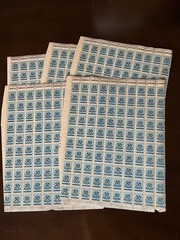 MNH sheets X5 Overprint 30K over 200Mk Scott #249 Weimar German Republic 1923