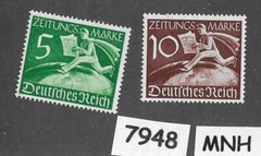 MNH stamp set Sc P1-P2 1939 Germany Third Reich Newspaper Newsboy #7948