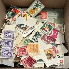 GERMANY BOX LOT OF STAMPS FANCY CANCELS, MINT STRIPS, HITLER, HYPERINFLATION #1